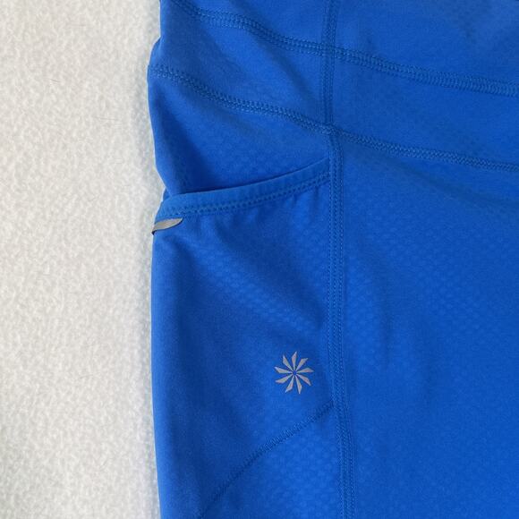 Athleta Atlantis Blue All In Reaction Tight Laser Cut Pocket Legging Womens M - Picture 2 of 4